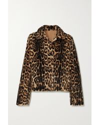 Yves Salomon Cropped Leopard-print Shearling Coat - Multicolour