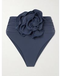 Magda Butrym - Appliquéd Ruched Bikini Briefs - Lyst
