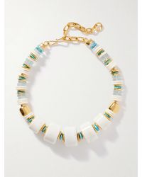 Lizzie Fortunato - Granada-Plated, Bone And Beaded Necklace - Lyst