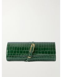 Liffner - Belted Croc-Effect Leather Clutch - Lyst