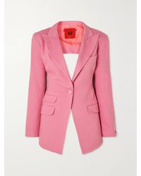 Thebe Magugu - Tie-Detailed Open-Back Wool-Twill Blazer - Lyst