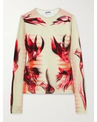 Jean Paul Gaultier - Oberteil Aus Bedrucktem Stretch-Jersey - Lyst