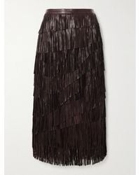 Ulla Johnson - Therese Fringed Leather Skirt - Lyst