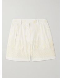 Alix Of Bohemia - Deena Shorts Aus Baumwoll-Voile Mit Stickereien Und Bundfalten - Lyst