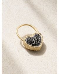 Yvonne Léon - Créole Cadenas Coeur 9-Karat Diamond Single Earring - Lyst