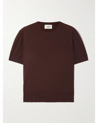 Saint Laurent - Verkürztes Oberteil Aus Wolle - Lyst