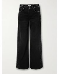 RE/DONE - Studded High-Rise Flared Jeans - Lyst