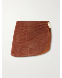 Oséree - Lumière Metallic Embellished Lurex Pareo - Lyst
