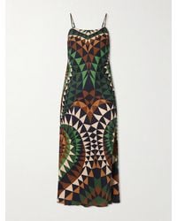 FARM Rio - Heart Deco Satin Maxi Dress - Lyst