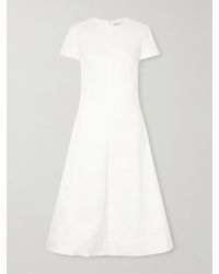 Brandon Maxwell - The Ridley Linen-Blend Midi Dress - Lyst
