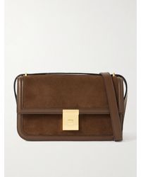 DeMellier London - Sac Porté Épaule En Daim À Finitions En Cuir Paris - Lyst