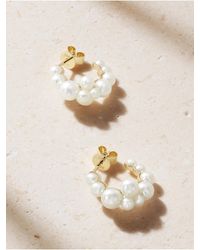 Sophie Bille Brahe - Boucle Botticelli 14-Karat Recycled Pearl Hoop Earrings - Lyst