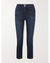 FRAME - Le High Verkürzte, Hoch Sitzende Jeans Mit Schmalem Bein - Lyst
