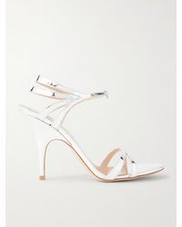 Gianvito Rossi - 95 Mirrored-Leather Sandals - Lyst