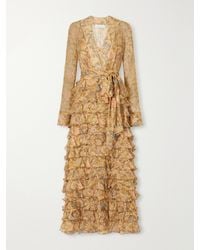 Zimmermann - Valiant Ruffled Floral-Print Silk-Chiffon Maxi Dress - Lyst