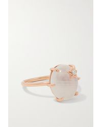 Andrea Fohrman Mini Galaxy 18-karat Rose Gold, Moonstone And Diamond Ring - Metallic