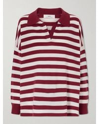 arch4 - Victoria Striped Cashmere Polo Shirt - Lyst