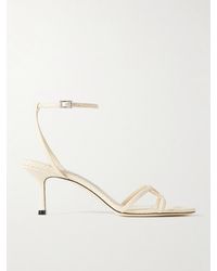Jimmy Choo - Leo 65 Croc-Effect Leather Sandals - Lyst