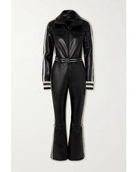 Perfect Moment - Crystal Merino Wool-trimmed Faux Leather Ski Suit - Lyst