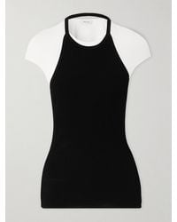 Ferragamo - Layered Ribbed Jersey Top - Lyst