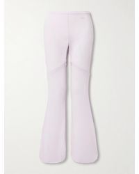 Courreges - Ellipse Zip-Detailed Jersey Flared Pants - Lyst