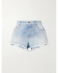 Loewe - Paula's Ibiza Anagram Distressed Straight-Leg Denim Shorts - Lyst