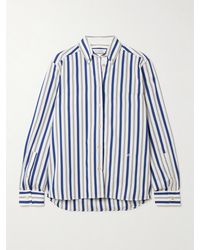 Wales Bonner - Daylight Embroidered Striped Cotton-Poplin Shirt - Lyst