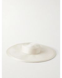 Gigi Burris Millinery - Walton Boater Satin-Trimmed Crinoline Sunhat - Lyst