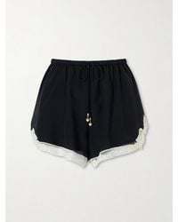 Zimmermann - Roselight Lace-Trimmed Cotton And Silk-Blend Shorts - Lyst