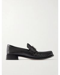 Roger Vivier - Viv Moc 25 Embellished Gathered Leather Loafers - Lyst