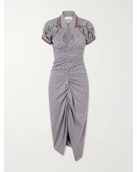 Vivienne Westwood - Logo-Embroidered Striped Gathered Cotton Jersey Midi Dress - Lyst