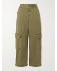 FRAME - The Station Cropped Twill Straight-Leg Cargo Pants - Lyst