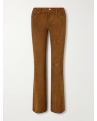 FRAME - The Rodeo Suede Flared Pants - Lyst