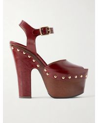 Chloé - Meret Leather Platform Sandals - Lyst