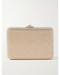 Judith Leiber - Slim Slide Crystal-Embellished-Tone Clutch - Lyst
