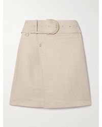 Burberry - Rock Aus Twill Mit Gürtel - Lyst