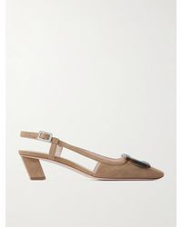 Roger Vivier - Escarpins À Brides Arrière En Daim Belle Vivier 45 - Lyst