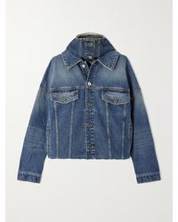 Jean Paul Gaultier - Oversized Layered Denim Hooded Jacket - Lyst