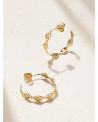 Sydney Evan - Medium Evil Eye 14-Karat Hoop Earrings - Lyst