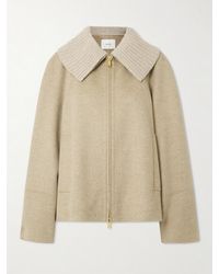 JOSEPH - Cooksey Ribbed-Knit Trimmed Wool And Cashmere-Blend Jacket - Lyst