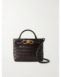Bottega Veneta - Mini Andiamo Intrecciato Leather Tote - Lyst