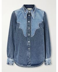 ALÉMAIS - Jesse Embroidered Denim Shirt - Lyst