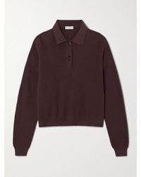 Brunello Cucinelli - Ribbed Cotton Polo Sweater - Lyst