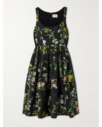 Erdem - Midikleid Aus Organza Mit Stickereien - Lyst
