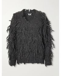 Junya Watanabe - Distressed Wool-Blend Sweater - Lyst