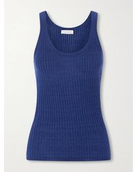 Gabriela Hearst - Nevin Ribbed Pointelle-Knit Cashmere And Silk-Blend Tank - Lyst