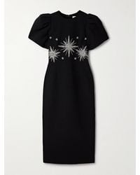Rebecca Vallance - Robe Midi En Crêpe À Cristaux Estella - Lyst