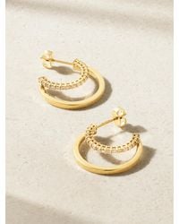 Jennifer Meyer - Double Hoops 18-Karat Diamond Hoop Earrings - Lyst