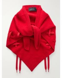 Simone Rocha - Lace-Up Merino Wool-Blend Scarf - Lyst