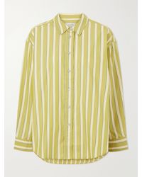 La Ligne - Striped Cotton-Poplin Shirt - Lyst